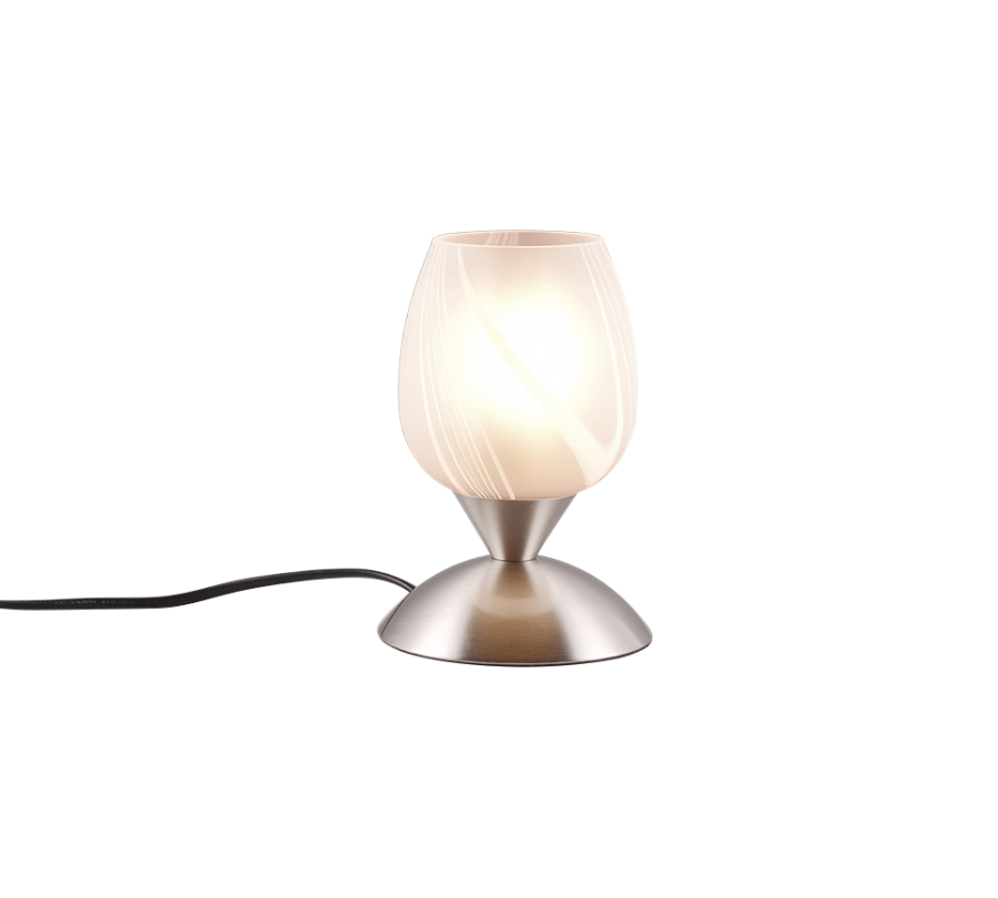 Cup II Πορτατίφ με Λευκό Καπέλο και Ασημί Βάση Trio Lighting R59441001