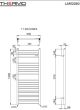 Θερμαινόμενη Πετσετοκρεμάστρα Μπάνιου 120x50cm Mild Steel Thermo Largo White LAR12050-300