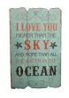 Πινακίδα ΜDF 58x37cm I Love YouEtoile NN-657