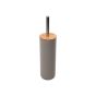 Πιγκάλ Επιδαπέδιο Πλαστικό Taupe με Καπάκι Bamboo Estia Home Art 02-8123 