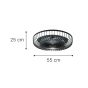 Ανεμιστήρας Οροφής Control Ø55xH25cm 72w DC 3CCT LED Fan Light in Black Color Inlight Waterton 101000620