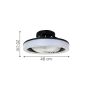 Ανεμιστήρας Οροφής Μαύρος 20w DC 48xH20cm Led 36w 3CCT, Control, Timer it-Lighting Eidin 101000820