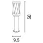 Κολωνάκι Δαπέδου IP44 Ø9,5xH50cm 1xE27 220-240V 50/60Hz Πλέγμα Μέταλλο Μαύρο Eurolamp 145-20604