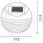 Απλίκα IP44 Μαύρη με Ηλιακό Πάνελ & Radar Sensor L11,2xW4xH11,2m Led 0,06w 1000K 1lm Eurolamp 145-20814