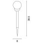 Ηλιακό Φωτιστικό Κήπου Καρφωτό Μπάλα IP44 Day-Night Sensor Ø8xH38,5cm Led RGB 0,06w 120° Ασημί PP Eurolamp 145-20851