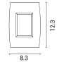 Φωτιστικό Απλίκα Χωνευτή (Γυψοσανίδας) IP65 L8,3xW3,5xH12,3cm Led 2w 3000K 70lm 220-240V, 50/60Hz Λευκό Πλαστικό Eurolamp Plus 145-52103