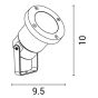 Φωτιστικό Κήπου IP65 Σποτ 1xGU10 Ø95x100mm Πλαστικό Λευκό Eurolamp 145-82023