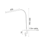 LED ΓΡΑΦΕΙΟΥ 5W 4000Κ ΑΦΗΣ ΜΑΥΡΟ+ΣΠΙΡΑΛ+ΣΦΙΓΚΤΗΡ 230VΗ85,5CM DELGADO ACA 16055LEDBKC