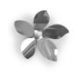 Silver Flowers 3D πολυπροπυλενίου Ango 24017