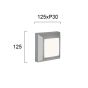 Απλίκα Επίτοιχη IP44 Led 3,5w 260lm 3000K Γκρι Πλαστικό Viokef Leros Plus 4137900