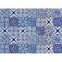 Blue Azulejos L πλάτη προστασίας τοίχου εστιών κουζίνας (67215) Ango