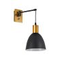 SE21-GM-9-MS2 ADEPT WALL LAMP Gold Matt and Black Metal Wall Lamp Black Metal Shade+ HOMELIGHTING 77-8360