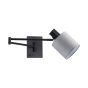 SE21-BL-52-SH2 ADEPT WALL LAMP Black Wall Lamp with Switcher and Grey Shade+ HOMELIGHTING 77-8380