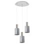 SE21-NM-4-GL1-3NM ADEPT TUBE Nickel Matt Pendant Smoked Glass+ HOMELIGHTING 77-8396