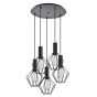 SE21-BL-4-5BL-GR1 ADEPT TUBE Black Pendant Black Metal Grid+ HOMELIGHTING 77-8531