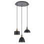 SE21-BR-10-3BL-MS123 MAGNUM FLEX Bronze Metal Pendant Black Metal Shade+ HOMELIGHTING 77-8970