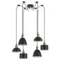 SE21-BR-10-BL6-MS12 MAGNUM FLEX Bronze Metal Pendant Black Metal Shade+ HOMELIGHTING 77-8973