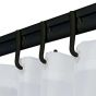 Κρίκοι Κουρτίνας Μπάνιου 12τμχ. Black Easy Roll Hooks Sealskin 800129