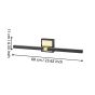 Φωτιστικό Τοίχου L600xA70xH110mm IP44 LED11w  3000K 1165lm Black Brushed Brass Eglo Peguera 900928