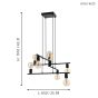 Κρεμαστό Φωτιστικό Μαύρο L65xH110cm Οκτάφωτο 8xE27 Eglo Mezzana 98909
