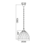 ΚΡΕΜΑΣΤΟ ΡΙΓΩΤΟ ΓΥΑΛΙ Φ38CM 1ΧΕ27 MANOLIA ACA AD5001M