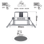 ROUND LED SPOTLIGHT 7W SWITCH 3000-4000-6000K SMD 230V 40° Ra80 PRE-SET UP 3000K ACA FALKO7R