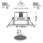 SQUARE LED SPOTLIGHT 7W SWITCH 3000-4000-6000K SMD 230V 40° Ra80 PRE-SET UP 3000K ACA FALKO7S