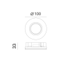 ΣΤΡΟΓΓΥΛΟ ΓΥΨΙΝΟ TRIMLESS ΣΠΟΤ ERIN GU10  ACA G90051C