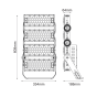 LED HIGH POWER FLOOD LUMINAIRE 480W 74400LM 5000K 40° 230V AC IP66 IK10 ACA GLAD4805040