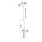 ΚΡΕΜΑΣΤΟ Φ/Σ 1XE27 ΜΕΤΑΛΛΙΚΟ MENTA Φ5ΧΗ120CM PRIMO ACA KS2084P51SMN