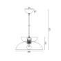 ΚΡΕΜΑΣΤΟ Φ/Σ 1ΧΕ27 ΜΑΥΡΟ ΜΕΤΑΛΛΙΚΟ D29XH120CM AEOLUS ACA KS871P29BK