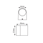 LED HP WALL LUMINAIRE 4W 230LM 40° 230V AC 3.000K DARK GREY CRI80 IP65 30.000HRS ACA LG2201G