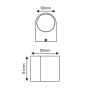 LED HP WALL LUMINAIRE 4W 230LM 40° 230V AC 3.000K MATT WHITE CRI80 IP65 30.000HRS ACA LG2201W