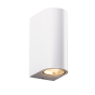 GU10 WALL LUMINAIRE 230V AC MATT WHITE IP65 MAX.2X35W ACA LG2202GU10W