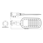 LED STREET LUMINAIRE 100W 14000LM 4000K 140x90˚ CLASS I 230V AC IP66 ACA NORD10040