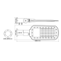 LED STREET LUMINAIRE 60W 8400LM 4000K 140x90˚ CLASS I 230V AC IP66 ACA NORD6040