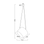 ΚΡΕΜΑΣΤΟ Φ/Σ 1ΧΕ27 ΛΕΥΚΟ ΜΕΤΑΛΛΙΚΟ Φ27ΧΗ120CM NOVA ACA OD8002WH