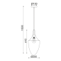 ΚΡΕΜΑΣΤΟ Φ/Σ 1ΧΕ27 ΜΕΤΑΛΛΙΚΟ ΧΡΩΜΙΟ Φ23ΧΗ43Χ160CM PLEIADES ACA OD90911PCH