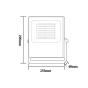 BLACK LED SMD FLOOD LUMINAIRE IP66 100W RGBW 230V ACA Q100RGBW