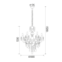 ΚΡΕΜΑΣΤΟ ΜΑΥΡΟ ΑΚΡΥΛΙΚΟ 6X40W E14 PEGASUS ACA SF64026B