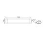 LED LUMINAIRE 60W 632mm 4000K 5400Lm IP66 230VAC PF>0.9 Ra80 ACA TETEH6040