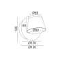 ΕΠΙΤΟΙΧΟ Φ/Σ LED 8W 3000K 640LM ΜΑΥΡΟ ΜΕΤ/ΚΟ 12X12X13CM LUCIDO ACA V83LEDW13BK