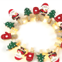 "SANTA & TREES" 16 MINI LED ΛΑΜΠ. ΣΕΙΡΑ, WW, ΑΣΗΜΙ ΚΑΛ. ΧΑΛΚ., MΠΑΤ. (2ΑΑ),IP20, 150+30CM ΔΙΑΦ ΚΑΛ ACA X07161105