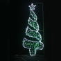 "CHRISTMAS TREE",270&200LED ΕΠΙΣT ΣΧΕΔ 7.5mΜΟΝΟΚ ΦΩΤ+ΛΑΜ ΣΕΙΡ,CW+ΠΡΑΣ ΣΤΑΘ,IP44,750x200CM,1.5m ΤΡ ACA X082702219