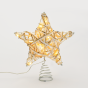 "WHITE & GOLD CONVEX STAR" 20 MINI WW LED ΛΑΜΠ. ΜΠΑΤ. 3ΧΑΑ,IP20 23x5x20cm ACA X11201124