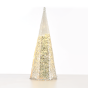 "SILVER & WHITE SEQUIN CONE TREE" 20 WW LED ΛΑΜΠ. ΜΠΑΤ. 3ΧΑΑ,IP20 Φ18.5Χ50CM ACA X1120117