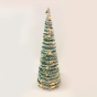 "GREEN RATTAN CONE TREE WITH SNOW" 40 MINI WW LED ΛΑΜΠ. ΜΠΑΤ. 3ΧΑΑ,IP20 Φ20.5X60CM ACA X1140119