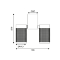 ΟΡΟΦΗΣ Φ/Σ 2ΧGU10 ΜΑΥΡΟ ΑΛΟΥΜΙΝΙΟ 6,5X20X26CM MEGATRON1 ACA YL10C217BK