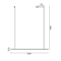 ΚΡΕΜΑΣΤΟ Φ/Σ LED 18W 3000K 920LM ΜΑΥΡΟ ΑΛΟΥΜΙΝΙΟ DIMMER ΑΦΗΣ 105Χ1,8ΧΗ150CM AVENUE ACA ZM16LEDP105BK