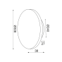 ΕΠΙΤ Φ/Σ LED 15W 3000Κ ΑΝΤΙΚΕ ΟΡΕΙΧΑΛΚ MDF ΚΥΚΛΟΣ Φ30ΧΗ3,6CM ECLIPSE ACA ZM1715LEDWG